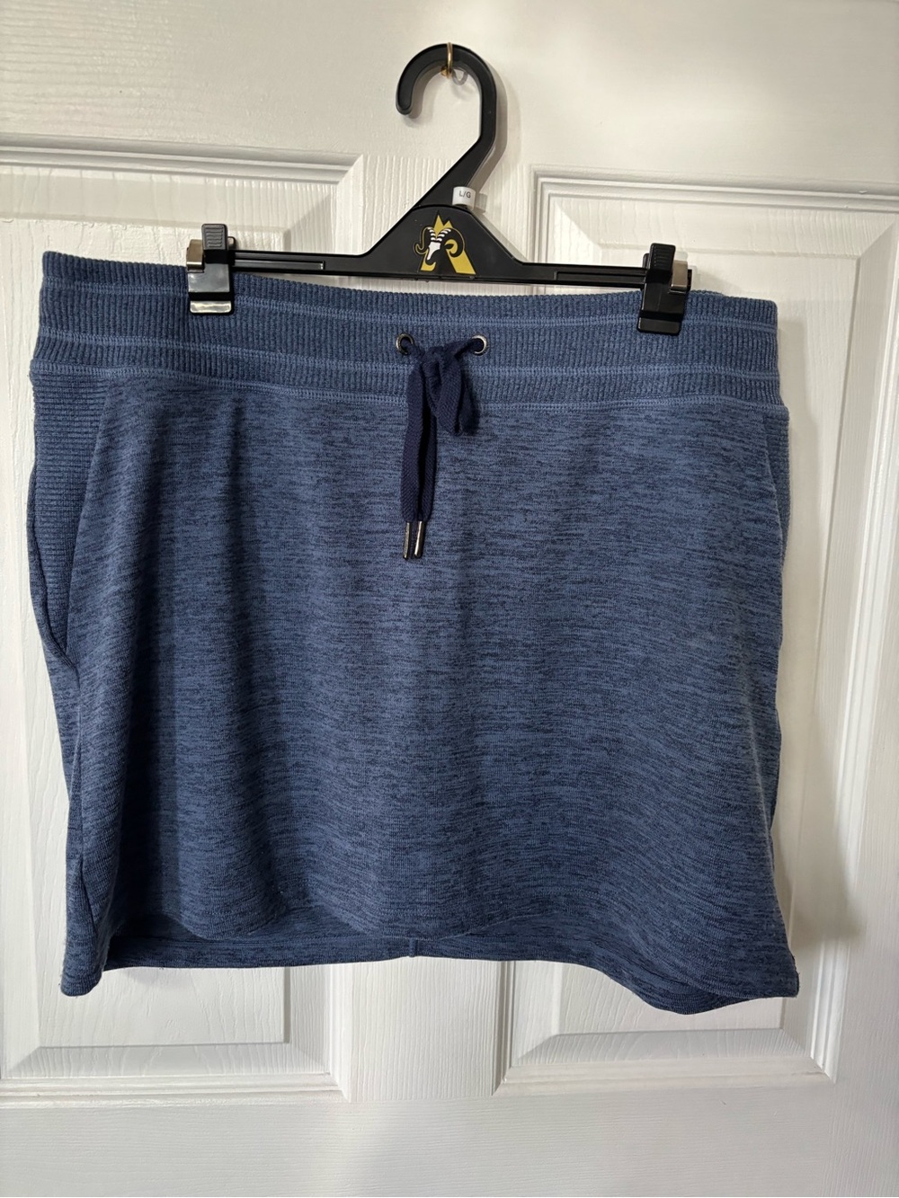 Women's Knit Drawstring Skort in Navy Blue